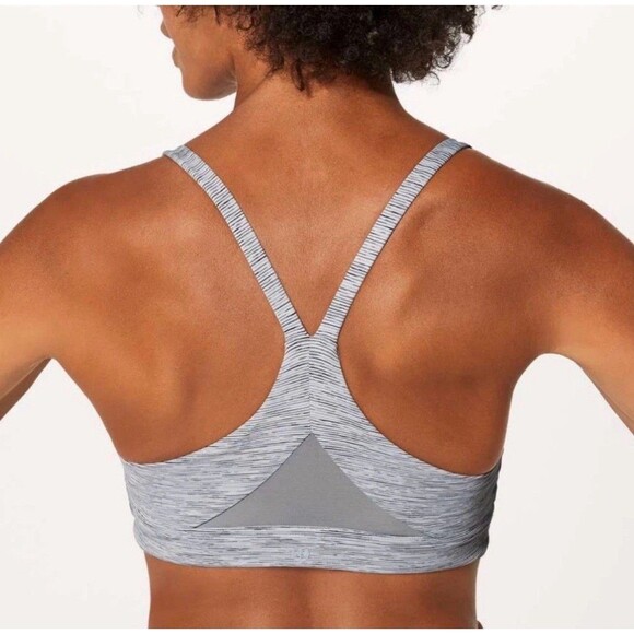 Lululemon Women’s Train Times Bra Workout Yoga Hiking Gray Size 4 - Picture 3 of 5